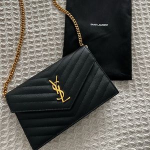 YSL Cassandre envelope chain wallet